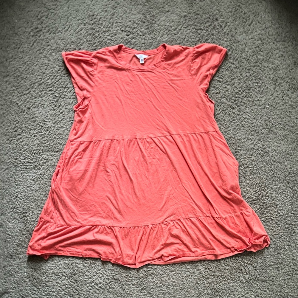 Peach Ruffled Dress